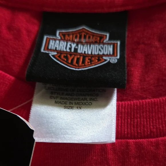 Harley-Davidson Bright Red Short Sleeve Tee - Picture 3 of 7